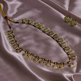 Combo of Long Mani Mahalaxmi Necklace and Kolhapuri Multi-Layer Mangalsutra