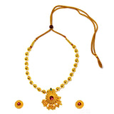 Golden Necklace With Pendant