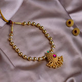 Golden Necklace With Pendant