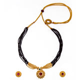 Regal Black Gold Plated Mangalsutra