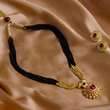 Regal Black Gold Plated Mangalsutra