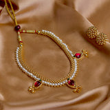 Regal Gold Strand Thushi Necklace