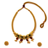 Traditional Bormaal Style Gold Plated Necklace