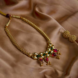 Traditional Bormaal Style Gold Plated Necklace