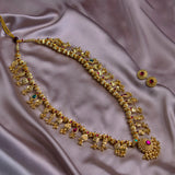 Combo of Gold Plated Long Kolhapuri Saaj Necklace and Traditional Belpan Choker Necklace