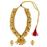 Maharashtrian Traditional Kolhapuri Saaj Necklace in Gold Plating