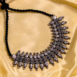 Kolhapuri Choker in Oxidized Silver Finish