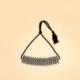 Oxidized Silver Heritage Choker Necklace