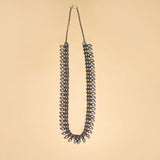 Mystic Oxidized Silver Long Herem Kolhapuri Necklace