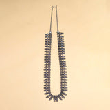 Celestial Elegance Oxidized Silver Long Herem Kolhapuri Necklace