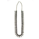 Dreamy Shimmer Oxidized Silver Long Herem Kolhapuri Necklace