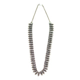 Regal Twilight Oxidized Silver Long Herem Kolhapuri Necklace