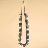 Serene Shadows Oxidized Silver Long Herem Kolhapuri Necklace