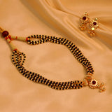 Royal Black Mangalsutra with Stunning Gold Plating