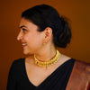 Traditional Gold Plated Thushi Necklace Set