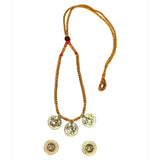 Traditional Handmade Mala with Intricate Coin Details