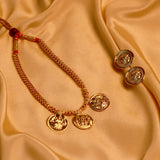 Traditional Handmade Mala with Intricate Coin Details