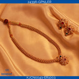 Gold-Plated Heritage Thushi Necklace – Perfect for Festive Wear