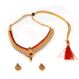 Designer Gadi Thushi Necklace with Traditional Charm