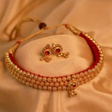 Designer Gadi Thushi Necklace with Traditional Charm