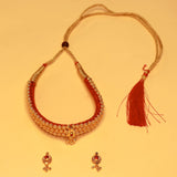 Designer Gadi Thushi Necklace with Traditional Charm