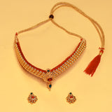 Designer Gadi Thushi Necklace with Traditional Charm