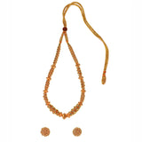 Gold-Finished Vertical Ball Jhondhali Pot Necklace – A Timeless Treasure