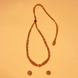 Classic Thushi Necklace with Intricate Beaded Design With Earing