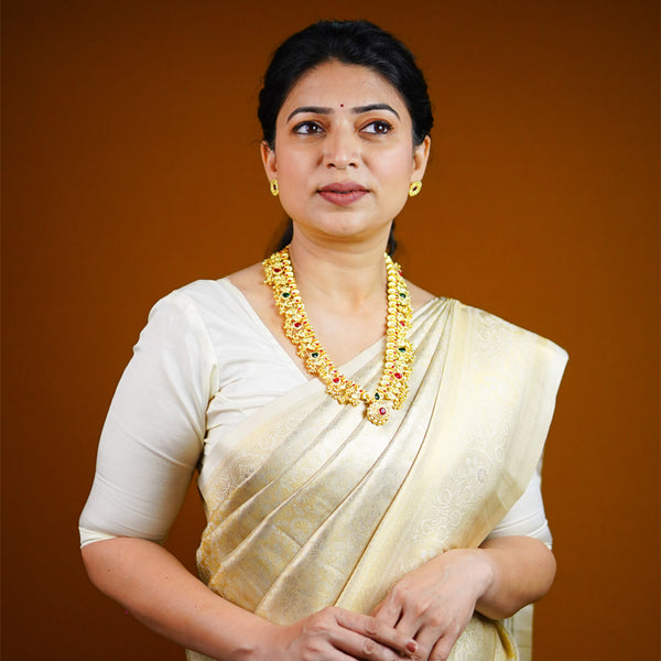 Royal Kolhapuri Saaj with Ruby Stones