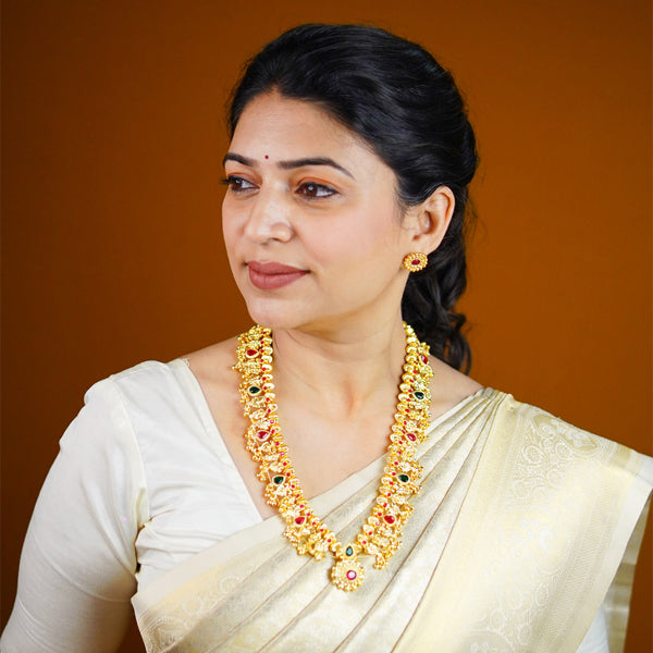 Royal Kolhapuri Saaj with Ruby Stones