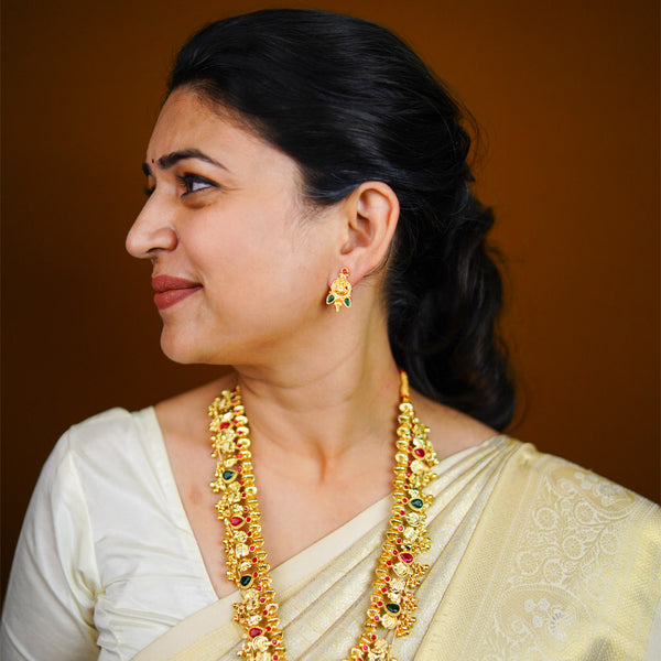 Grand Bridal Kolhapuri Saaj Necklace Set