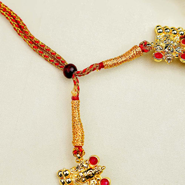 Kalapuri traditional Laxmi Vajra Tik necklace with earrings