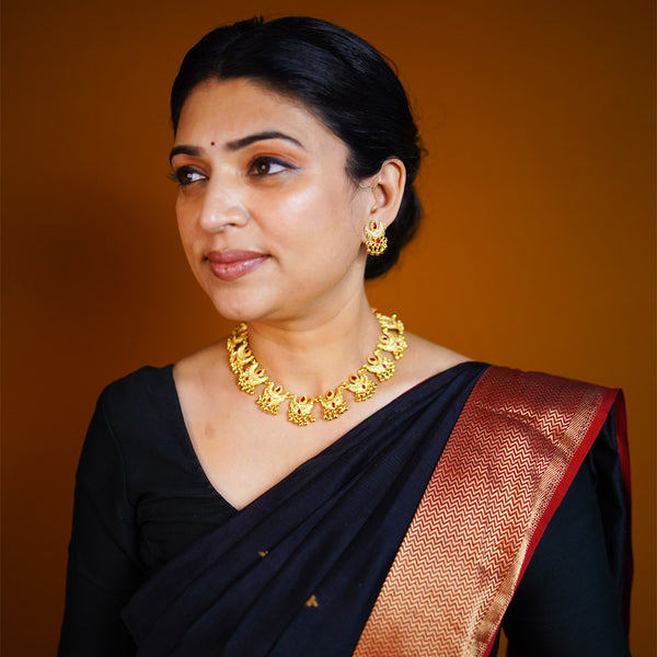 Royal Maharashtrian Chandra Haar Necklace Set