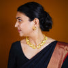 Heritage Golden Chandra Haar Necklace Set