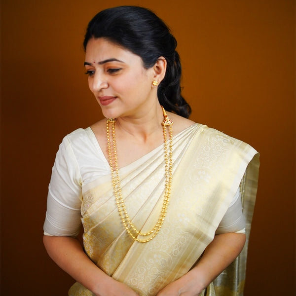 Classic Two Line Mohan Maal Necklace