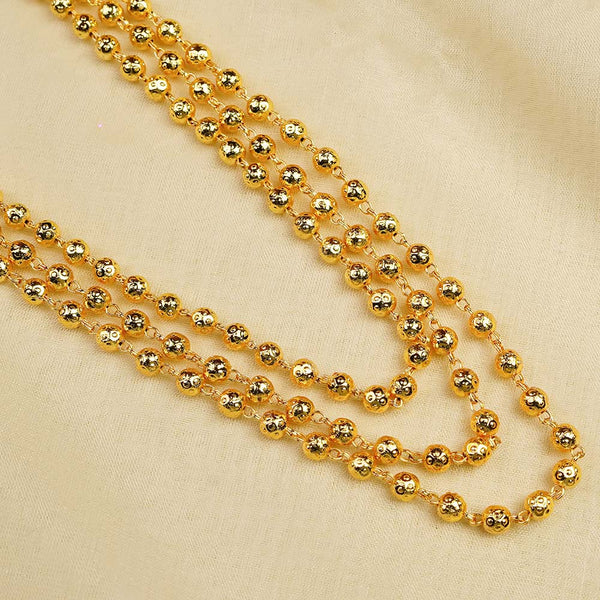 Kalapuri regal three line Mohan Maal necklace set