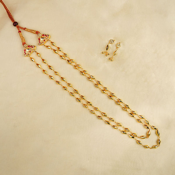 Kalapuri graceful two line Gahu Maal necklace