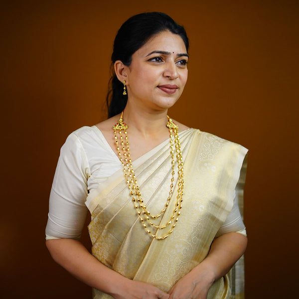 Majestic Three Line Gahu Maal Necklace