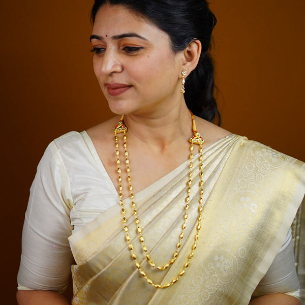 Classic Two Line Gahu Maal Necklace