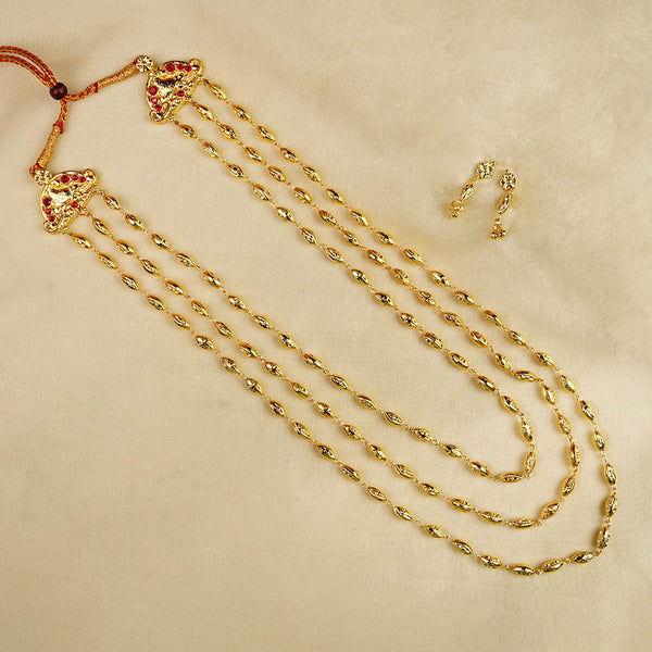 Kalapuri royal three line Gahu Maal necklace