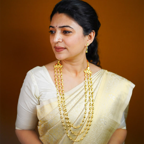 Royal Three Line Gahu Maal Necklace