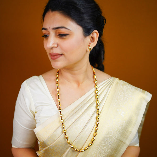 Elegant One Line Bor Maal Necklace