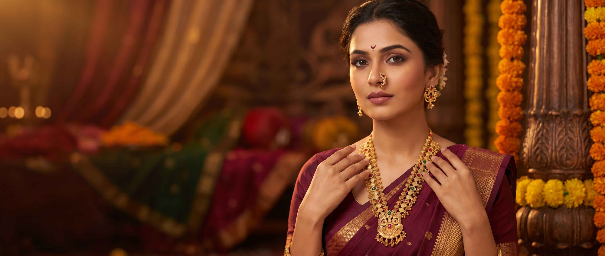 Shop elegant oxidised, temple, bead and handcrafted jewellery for festive & daily wear.
