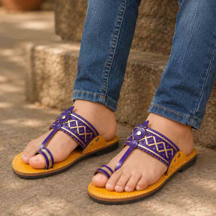 Kids handmade Kolhapuri chappals, ready to shop