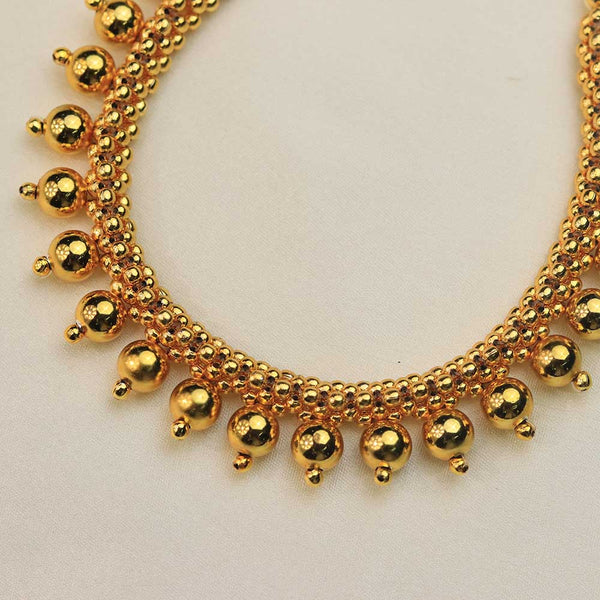 Classic Thushi Necklace with Intricate Beaded Design With Earing