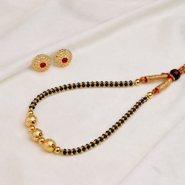 Minimal Gold Bead Mangalsutra