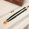 Multi-Line Gold Bead Necklace