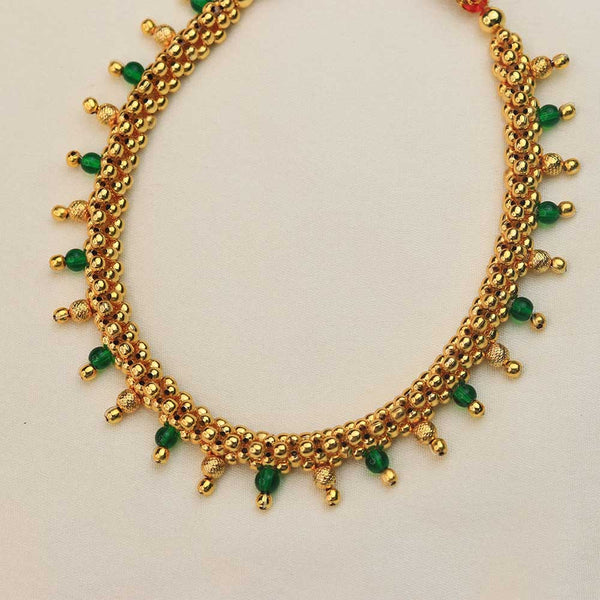 Kolhapuri Green Drop Bead Choker