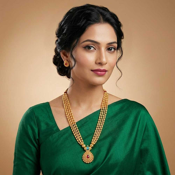 Kolhapuri Dual Tone Pendant Necklace