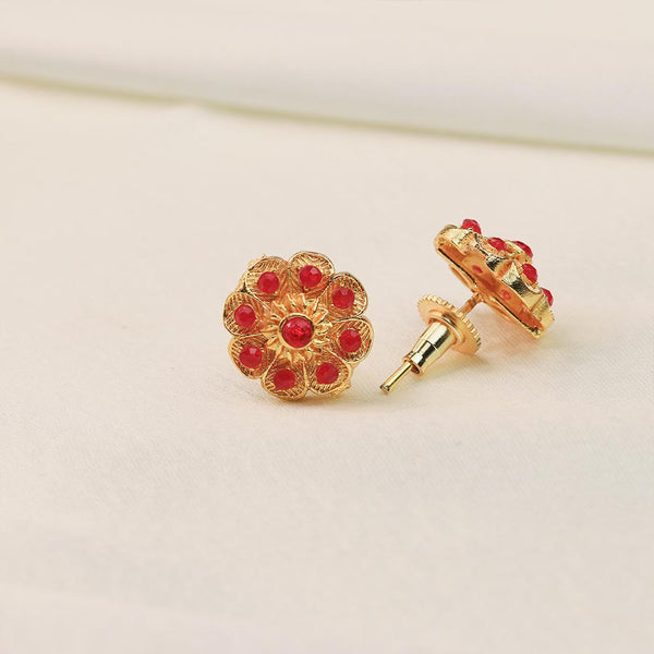 Kolhapuri Red Bead Layered Necklace